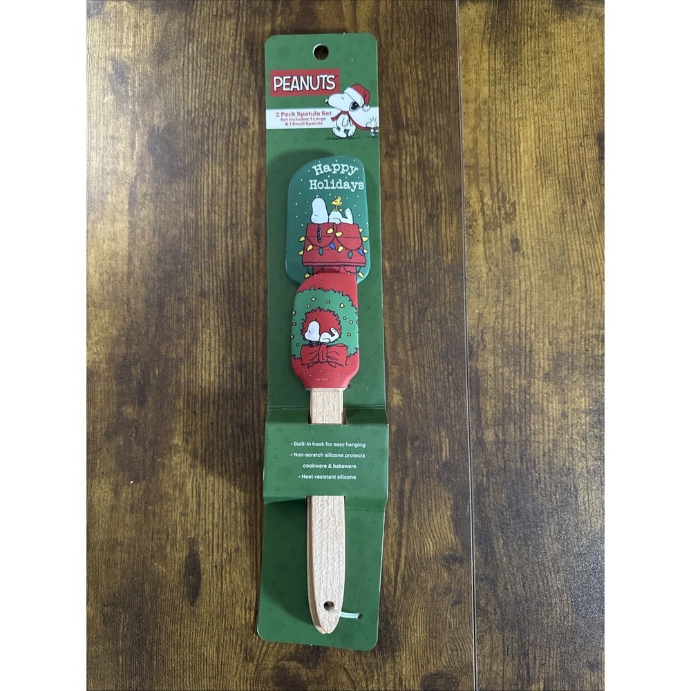 Peanuts Snoopy Spatula Kitchen Set Christmas Happy Holidays - 2 Pack‎